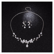 New Bridal Necklace And Earrings Suite Butterfly Zircon