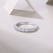For Love - A Wedding Ring Set With Top-quality Moissanite S925 Silver And Platinum-plated Diamond Can Be Tested With A Diamond Pen. The Ring Is In Gold And Rose Gold