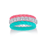 Dreamy Halo - A Wedding Ring Set With Top-quality Moissanite S925 Silver And Platinum-plated Diamond. The Ring Can Be Inspected With A Diamond Pen