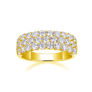 Phantom - Set With Top-quality Moissanite S925 Silver And Platinum-plated Diamond Wedding Ring. The Ring Can Be Tested With A Diamond Pen In Yellow Gold And Rose Gold