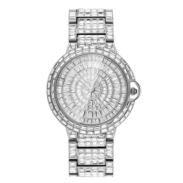 Fashion Full Square Diamond Hip Hop Full Diamond Men's Watch