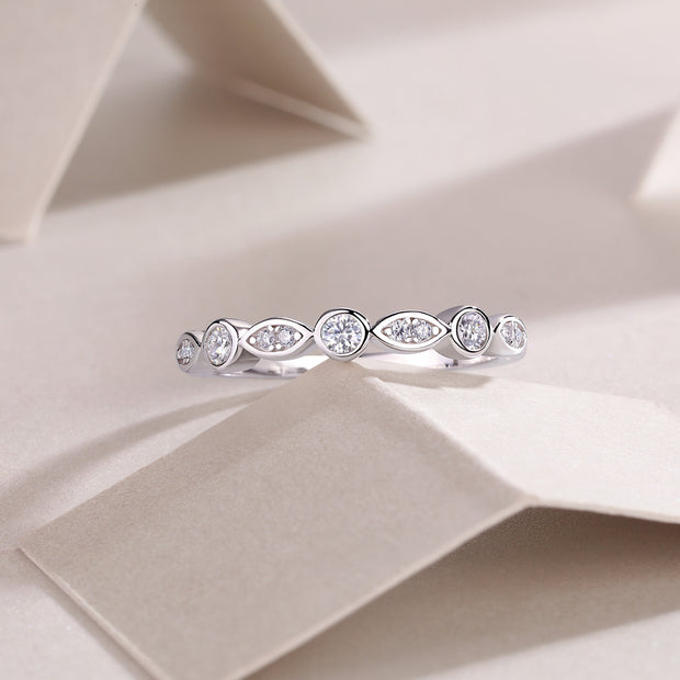 Devil's Eye - Set With Top-quality Moissanite S925, Silver And Platinum-plated Diamond Wedding Ring. The Ring Can Be Tested With A Diamond Pen In Yellow Gold And Rose Gold