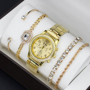 Women's  Set With Bracelet 4 Pieces FashionWatch Quartz
