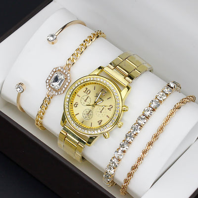 Women's  Set With Bracelet 4 Pieces FashionWatch Quartz