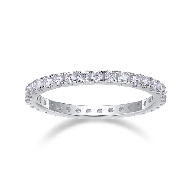 Daytime - A Wedding Ring Set With Top-quality Moissanite S925 Silver And Platinum-plated Diamond Can Be Tested With A Diamond Pen. The Ring Is In Gold And Rose Gold