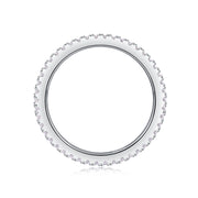 Double Ring Shadow - Set With Top-quality Moissanite S925 Silver And Platinum-plated Diamond Wedding Ring. The Ring Can Be Inspected With A Diamond Pen