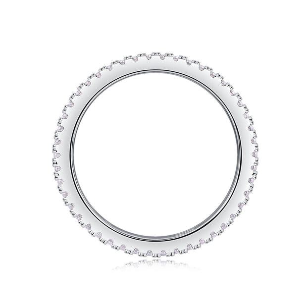 Double Ring Shadow - Set With Top-quality Moissanite S925 Silver And Platinum-plated Diamond Wedding Ring. The Ring Can Be Inspected With A Diamond Pen