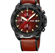 Belt Three Eyes And Six Needles Timing Quartz Wrist British Watch