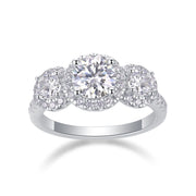 Human Warmth - A 1-carat Top-quality Moissanite S925 Silver Diamond Wedding Ring With Gold Plating. The Ring Can Be Inspected With A Diamond Pen