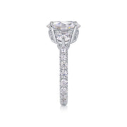 Three-diamond Shining - Set With Top-quality 5-carat Moissanite S925 Silver And Platinum-plated Diamond Wedding Ring. The Ring Can Be Inspected With A Diamond Pen