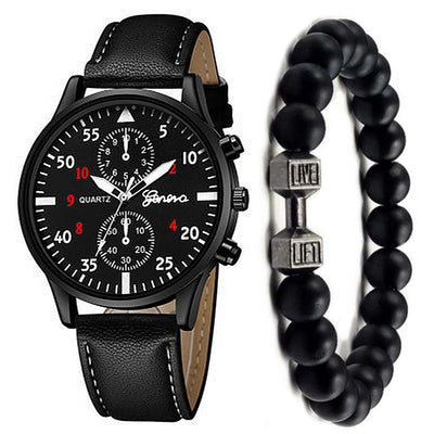 Men's Watch Fashion Quartz Watch Bracelet Set