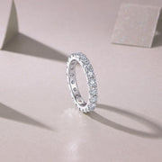 Spring Breeze For Ten Miles - A Wedding Ring Set With 0.1-carat Top-quality Moissanite S925 Silver And Platinum-plated Diamond Can Be Inspected With A Diamond Pen