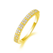 For Love - A Wedding Ring Set With Top-quality Moissanite S925 Silver And Platinum-plated Diamond Can Be Tested With A Diamond Pen. The Ring Is In Gold And Rose Gold