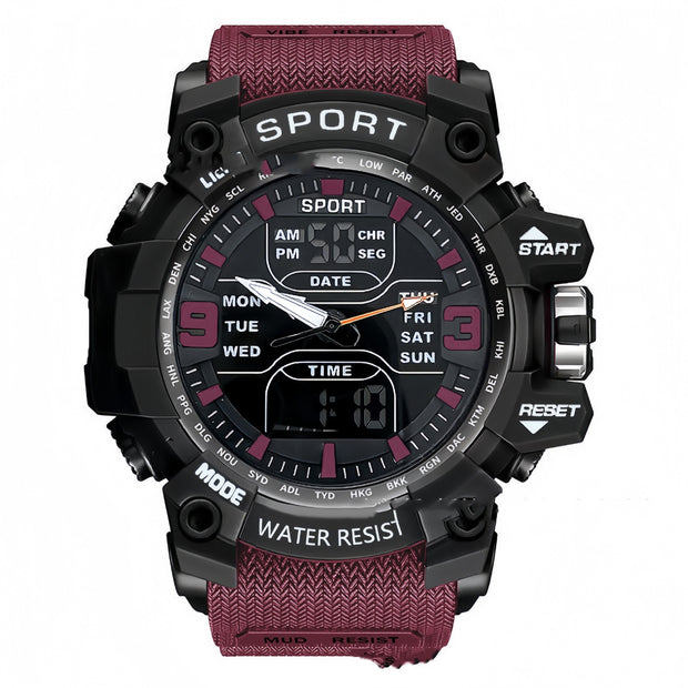 Stylish Black Technology Sports Luminous Boys Electronic Watch