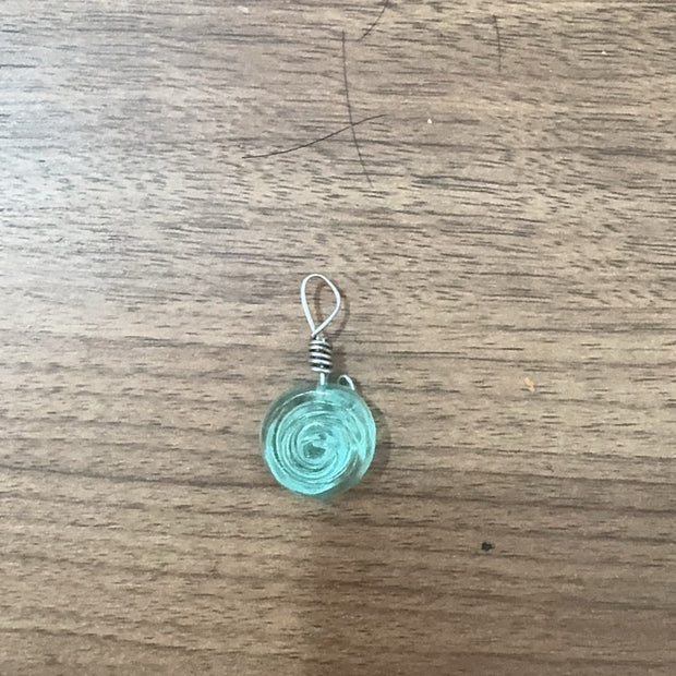 Recycling Glass Spiral Earrings