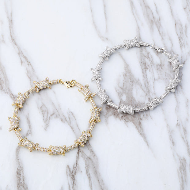 Full zircon wire bracelet