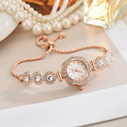 Free Pull-out Bracelet Women's Watch Fashion Color Diamond