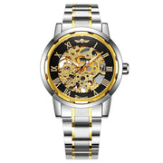 Business Leisure Hollow-out Room Gold Mechanical Watch