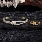 Zircon Opening Bracelet Female Two-piece Set