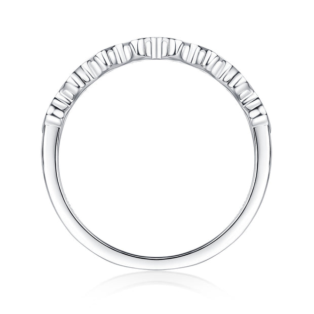 Sparkling - A Wedding Ring Set With Top-quality Moissanite S925 Silver And Platinum-plated Diamond. The Ring Can Be Inspected With A Diamond Pen