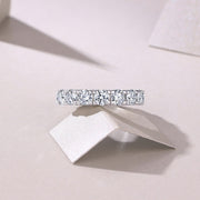 Yearning - A Wedding Ring Set With 0.3-carat Top-quality Moissanite S925 Silver And Platinum-plated Diamond. The Ring Can Be Inspected With A Diamond Pen