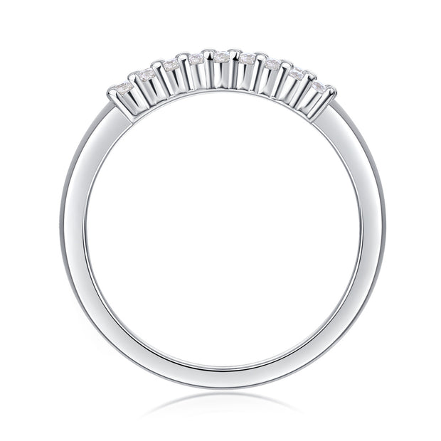 Innocent - Set With Top-quality Moissanite S925 Silver And Platinum-plated Diamond Wedding Ring. The Ring Can Be Tested With A Diamond Pen In Yellow Gold And Rose Gold