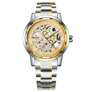 Business Leisure Hollow-out Room Gold Mechanical Watch