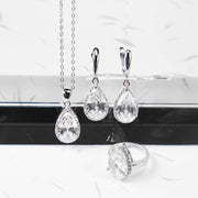 Drop-shaped Zircon Non-fading Ornament Three-piece Set