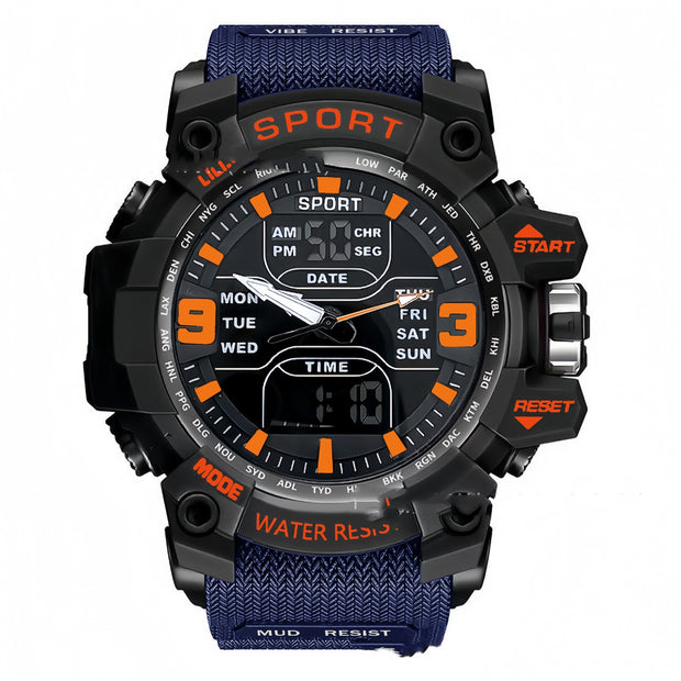 Stylish Black Technology Sports Luminous Boys Electronic Watch