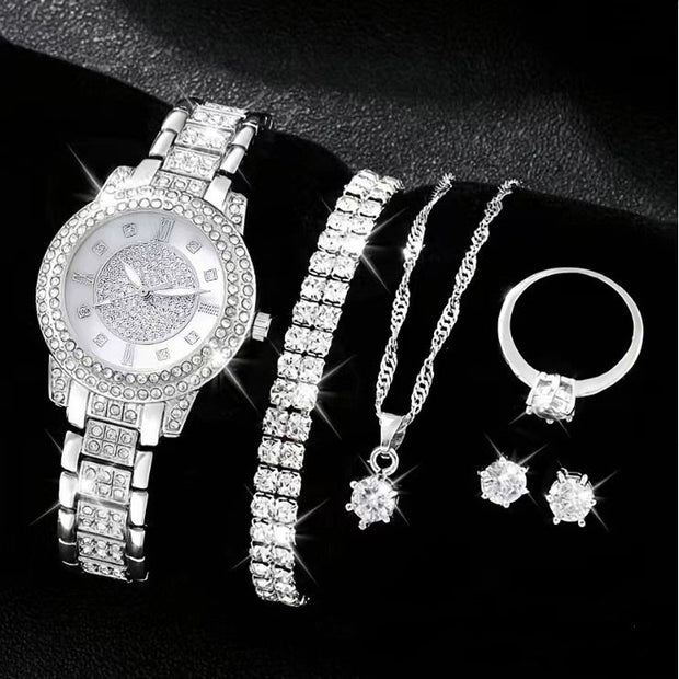 Women's Cornucopia Diamond-embedded Watch Set Popular