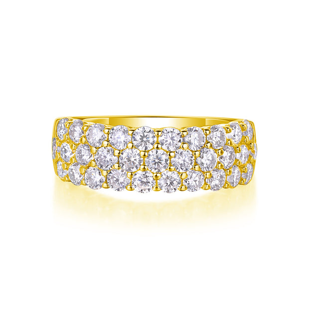 Phantom - Set With Top-quality Moissanite S925 Silver And Platinum-plated Diamond Wedding Ring. The Ring Can Be Tested With A Diamond Pen In Yellow Gold And Rose Gold
