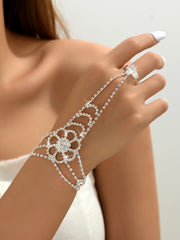 Popular Luxury Round Rhinestone Quartz Necklace And Earring Suit