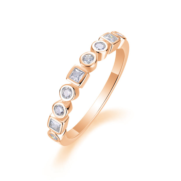 Always By Your Side - A Wedding Ring Set With Top-quality Moissanite S925, Silver And Platinum-plated. The Ring Can Be Tested With A Diamond Pen In Gold And Rose Gold