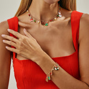 Christmas Tree Candy Snowman Pendant Necklace Holiday Fashion Necklace