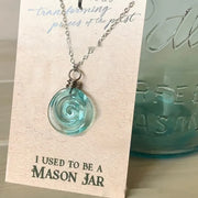 Recycling Glass Spiral Earrings