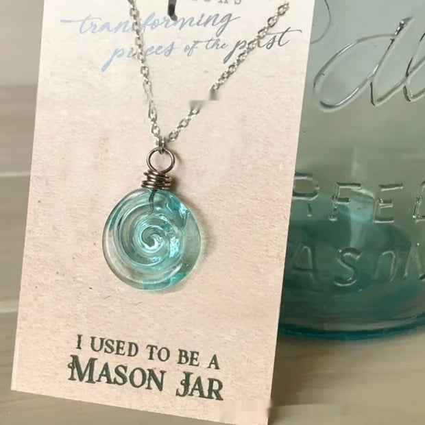 Recycling Glass Spiral Earrings