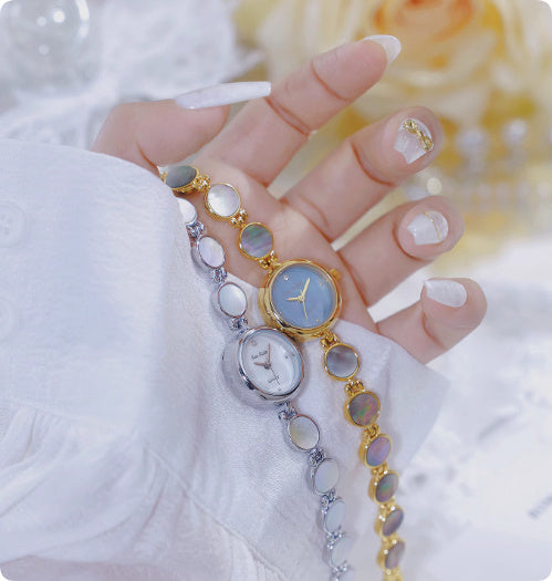 Vintage Bracelet With Aurora-like Natural Shell Waterproof