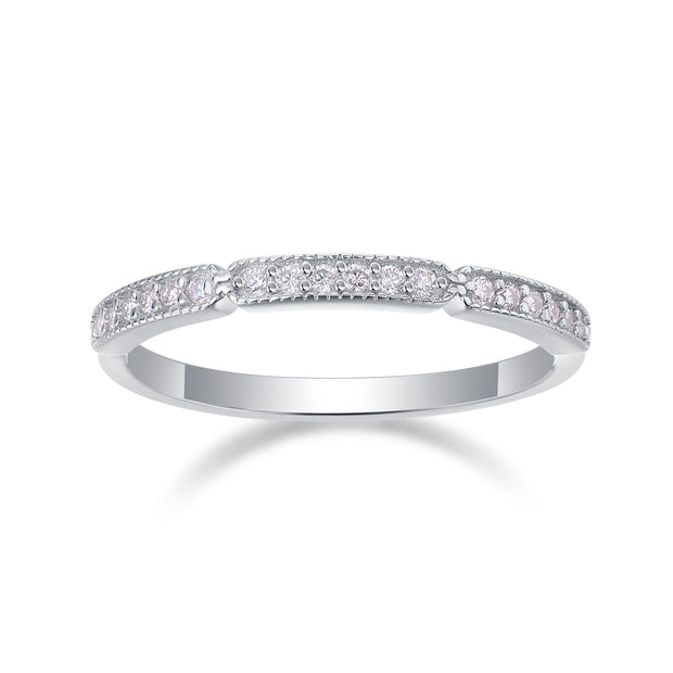 Youth - Set With Top-quality Moissanite S925 Silver And Platinum-plated Diamond Wedding Ring. The Ring Can Be Tested With A Diamond Pen In Gold And Rose Gold