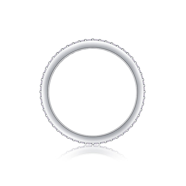 Light Up The Time - A Wedding Ring Set With Top-quality Moissanite S925 Silver And Platinum-plated Diamond Can Be Tested With A Diamond Pen