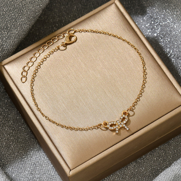 Bow Necklace Women's Diamond Fashion Short Necklace Bracelet