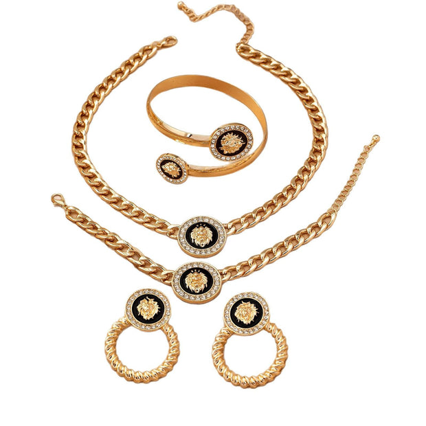 Creative Fashion Lion's Head Ornament Suit For Women