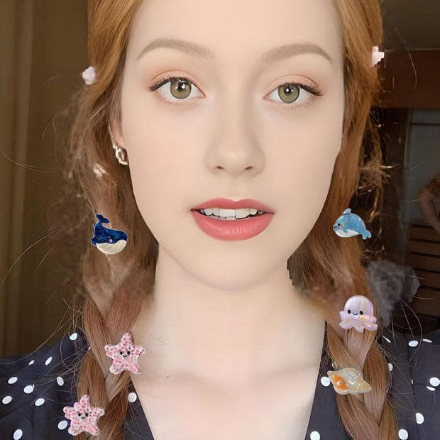 Colorful Marine Small Animal Grip Shell Bang Clip