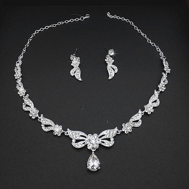 Bridal Necklace Suit Alloy Rhinestone Wedding Accessories