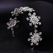 Bride Wedding Headdress Fashion Shiny Rhinestone Snowflake Headband Gas