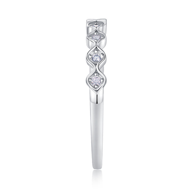 Sparkling - A Wedding Ring Set With Top-quality Moissanite S925 Silver And Platinum-plated Diamond. The Ring Can Be Inspected With A Diamond Pen
