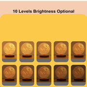 Creative 3D Magnetic Floating Levitating Moon Lamp Touch Control 3 Color Moon Light Lunar Night Light For Home Office Room Decor