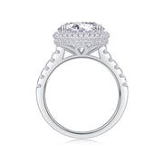 Starry Sky - A Wedding Ring Set With Top-quality 5-carat Moissanite S925 Silver And Platinum-plated Diamond. The Ring Can Be Inspected With A Diamond Pen