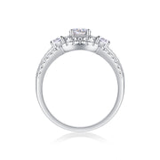 Afternoon Gobi - A Wedding Ring Set With 0.5-carat Top-quality Moissanite S925 Silver And Gold-plated Diamond Can Be Inspected With A Diamond Pen