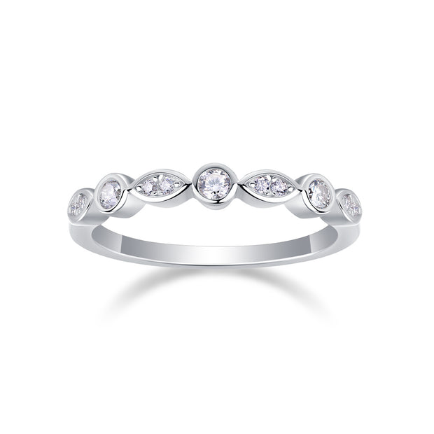 Devil's Eye - Set With Top-quality Moissanite S925, Silver And Platinum-plated Diamond Wedding Ring. The Ring Can Be Tested With A Diamond Pen In Yellow Gold And Rose Gold