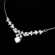 New Women's Ornament Bridal Necklace Earrings Jewelry Suit